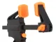 Quick-release woodworking clamp with one-hand grip, 205 mm, black