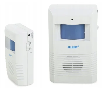 Home Office Work Wireless Alarm Siren Bell with Motion Sensor, White