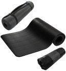 NBR Foam Fitness Yoga Exercise Mat - 183x60x1cm, Black