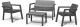 Outdoor Furniture Set KETER EMILY (Sofa, 2 Chairs, Table), Graphite