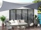 Garden Patio Waterproof Sun Shade Sail Awning Canopy 4x3m, Gray