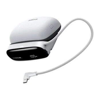BoboVR PD100 Combo 2-in-1 Docking Station and Power Bank for B100, White