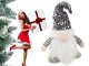 Christmas Tree Gnome with LED Light, 28 cm