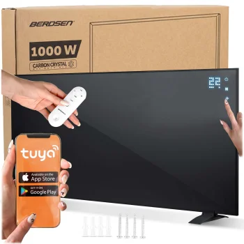 Infraraudonųjų spindulių šildytuvas Berdsen BD-992 1000 W su Wi-Fi ir pulteliu