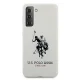 Samsung Galaxy S21 (SM-G991) US Polo Silicone Logo Case Cover (USHCS21SSLHRWH), White