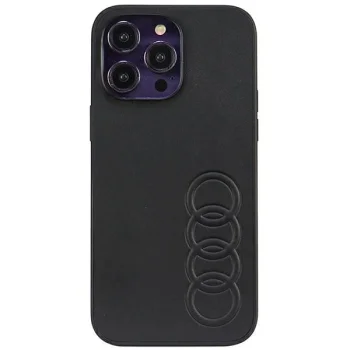 Audi iPhone 14 Pro Max Case Synthetic Leather, Black