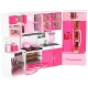 Doll Kitchen Furniture Set 4 Segments with LED and Sound, 48 cm
