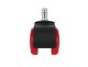 Office Chair Replacement Rubber Wheels 5 pcs, Red