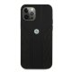 BMW iPhone 12 / 12 Pro Case Leather Curve Perforate, Black