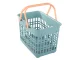 Plastic Shopping Basket with Folding Handles, 29x19x20.5 cm, Assorted Colors