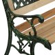 Garden Bench with Backrest 124x74x43 cm Sofotel Fusio