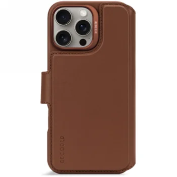 Decoded Leather Detachable MagSafe Wallet Case for iPhone 16 Pro Max, Brown