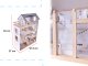 Bērnu spēļu koka leļļu māja ar mēbelēm konstruktors, 80cm | Wooden Play Dollhouse with Furniture