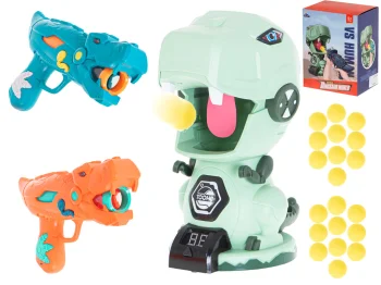 Kids Game Target Shooting Dinosaurs 2 Guns + 20 Balls