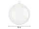 Clear Acrylic Christmas Baubles 8 cm, Shatterproof, 12 pcs