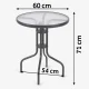 Sofotel So-981 Garden Furniture Set, Round Table and 2 Chairs