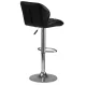 Sofotel Castel Adjustable Swivel Bar Stools with Back, Set of 2, Black