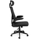 Sofotel Brass Ergonomic Mesh Office Chair, Black