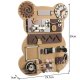 Kruzzel 22584 Educational Toy Wooden Manipulation Sensory Busy Board, Bear