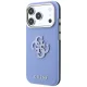 Guess Grained & Big Resin Logo Case for iPhone 18 Pro / 17 Pro, Blue