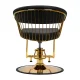 Hair System Lille Hairdressing Chair Black on Gold Base