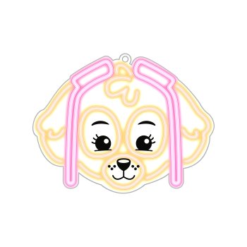 Paw Patrol Skye LED Neon Sign, Kids Room Wall Decor Night Light OW-130546