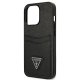 Apple iPhone 13 Pro 6.1\" Guess Saffiano Triangle Logo Cardslot Case Cover, Black | Telefona Maciņš Vāks Apvalks...