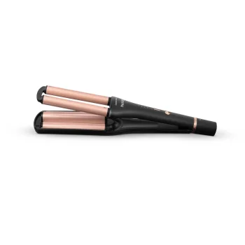 Huslog Hair Waver with Adjustable Wave Height & Temperature, Black/Gold