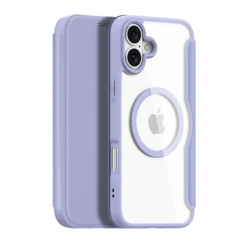 Dux Ducis Skin X Pro iPhone 16 Flip Case with MagSafe, Purple