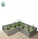 Raised Garden Bed Klasika Garden L-Shape, Galvanized, 150x150 cm