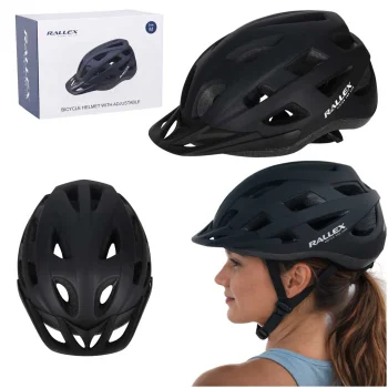 Rallex Bicycle Helmet M 54-58 cm, Black