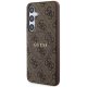 Guess Samsung Galaxy S24 Case 4G Ring Classic Logo MagSafe, Brown