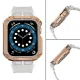 Protect Strap Band and Case for Apple Watch 42/44/45mm White/Rose Gold