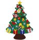 Filca Ziemassvētku eglīte bērniem, 100 cm, ar 30 dekorācijām, krāsaina