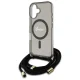 Guess iPhone 16 Case Crossbody Cord Script MagSafe, Black