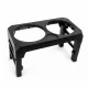Double Dog Bowl on Adjustable Stand, Black