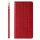 Flip Wallet Case for Samsung Galaxy S23+ Magnet Strap Case with Stand and Lanyard, Red