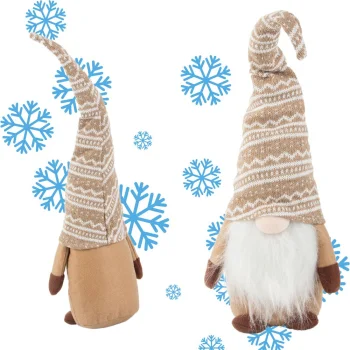 Christmas Gnome with Beard, 48 cm, Brown