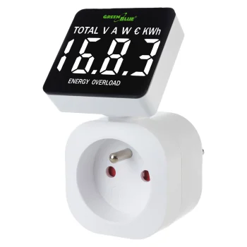GreenBlue GB620 E Energy Meter, Wattmeter, 16A, 3680W, White