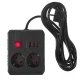 Maclean MCE388 B Power Strip, 2 Outlets + 3xUSB, 2500W, 3m, Black