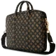 Guess 4G Peony Front Pocket Zipper Triangle Logo Laptop Bag 16\" - Black