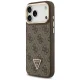 Guess 4G PU Triangle Logo & Stand Camera Magsafe Phone Case Cover iPhone 17 Pro Max - Brown