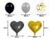 Party Balloon Set with Heart Balloons and Confetti, 18 pcs