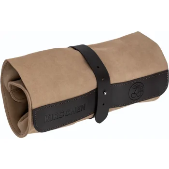 Kirschen Genuine Leather Roll-Up Tool Bag for Chisels, 12 Compartments, Brown