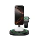 Tech-Protect QI15W-A46 3in1 Magnetic MagSafe Wireless Charger - Black