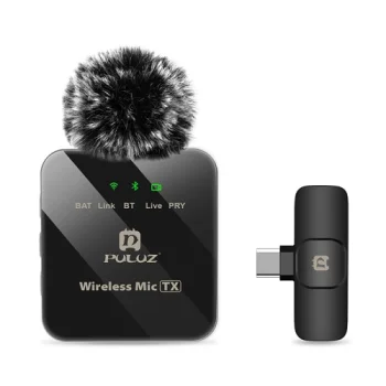 Wireless Lavalier Microphone for USB Type-C Devices, Black