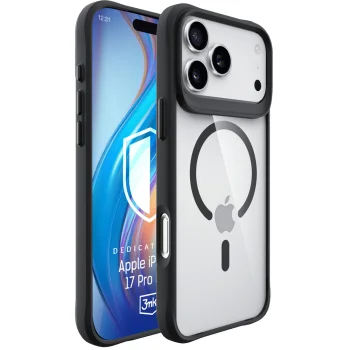 3Mk Protection iPhone 17 Pro Max Case Satin Armor MagCase, Transparent Black