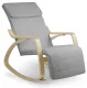 Sofotel Suzi Rocking Chair with Adjustable Footrest, Light Grey