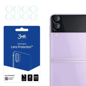 Samsung Galaxy Z Flip 3 5G 3MK Lens Protection Back Camera Hybrid Glass Protector, 4 pcs.