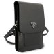 Guess Saffiano Triangle viedtālruņa soma un maks, melna
